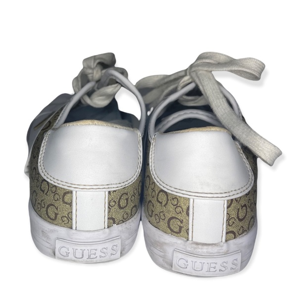 Guess Mens Comly Fashion Sneakers Shoes White Brown Monogram size 8.5 - Picture 5 of 7